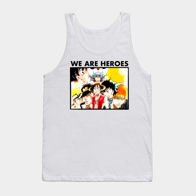 Shonen Jump Heroes Tank Top by Uzzi Watson